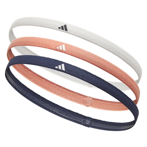 Adidas 3-pakning pannebånd - Grå/Oransje/Blå